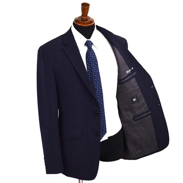 スーツセレクト 2つボタン シングルスーツ XL A8 ダークネイビー グレンチェック ノータック 25-5092266-1 夏物 春夏 薄手 6XB021 | SUIT SELECT | 01