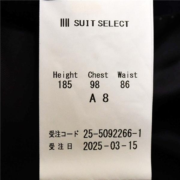 スーツセレクト 2つボタン シングルスーツ XL A8 ダークネイビー グレンチェック ノータック 25-5092266-1 夏物 春夏 薄手 6XB021 | SUIT SELECT | 04