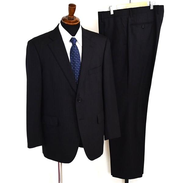 Janecostellazione 伊製 エルメネジルドゼニア生地 2つボタン シングルスーツ XL BB6 ブラック ストライプ 1506421-A 春夏 6XB022 | ZEGNA