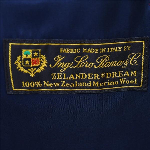 伊製 ロロピアーナ生地 段返り 3つボタン シングルスーツ XL BB6 ダークネイビー ストライプ 袖口4つ釦 開き見せ 3009 夏物 春夏 6XB023 | Loro Piana | 03