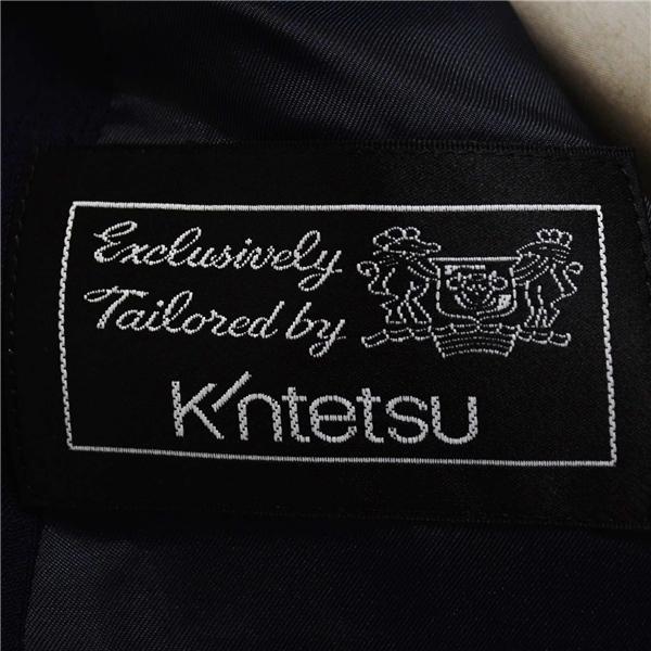美品 Kintetsu 2つボタン シングルスーツ S A4 ダークネイビー ストライプ ノータック 開き見せ 34614-20C8424 合物 春秋 6XB031 | ブランド登録なし | 03