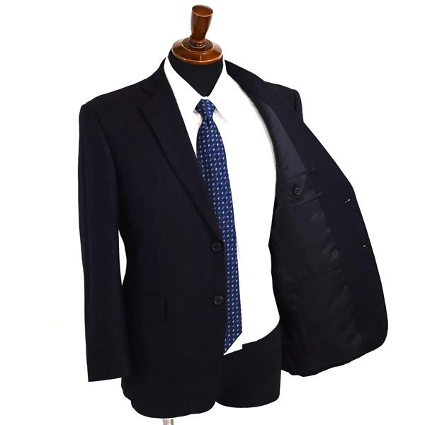 Kintetsu 2つボタン シングルスーツ S A4 ダークネイビー ノータック 袖口4つ釦 開き見せ 12667-2108960 合物 春秋 6XB037 | ブランド登録なし | 01
