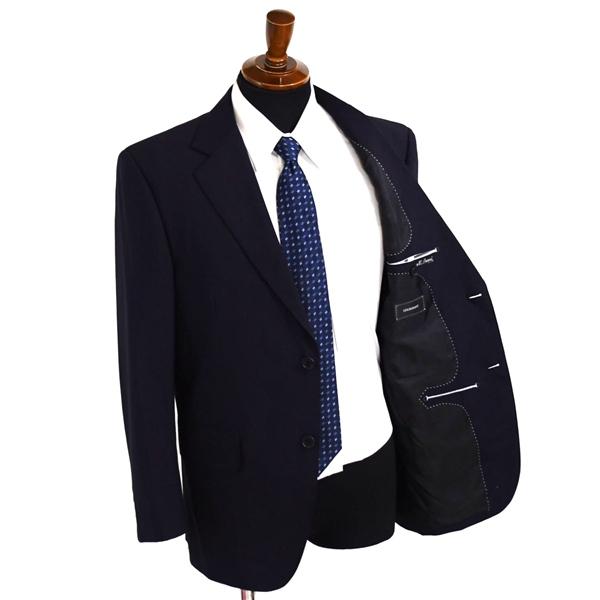 LESLIEGRANT 2パンツ 2つボタン シングルスーツ M AB5 ダークネイビー ストライプ 袖口4つ釦 開き見せ 46207 夏物 春夏 薄手 6XB041 | ブランド登録なし | 01