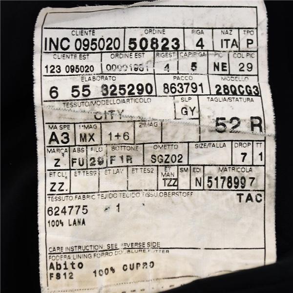 エルメネジルドゼニア Z ZegnaCity 2つボタン シングルスーツ XL A9 ブラック ストライプ 開き見せ 28QCG3 夏物 春夏 薄手 6XB047 | ZEGNA | 05