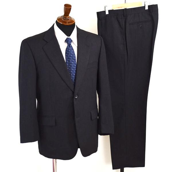 ODAKYU 2つボタン シングルスーツ M AB5 ダークグレー ストライプ 袖口4つ釦 開き見せ 小田急百貨店 2836 合物 春秋 6XB050 | ブランド登録なし