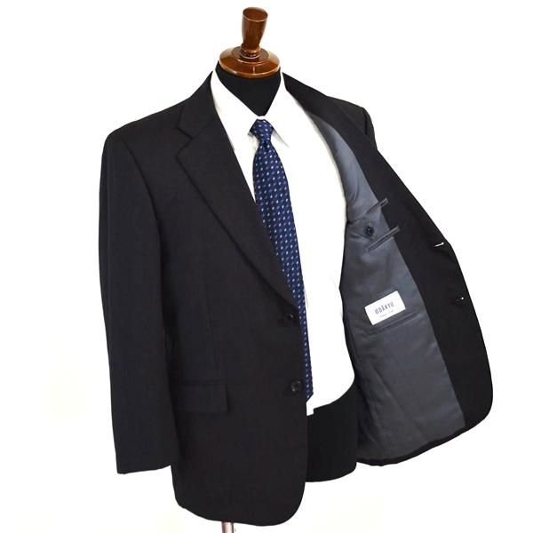 ODAKYU 2つボタン シングルスーツ M AB5 ダークグレー ストライプ 袖口4つ釦 開き見せ 小田急百貨店 2836 合物 春秋 6XB050 | ブランド登録なし | 01