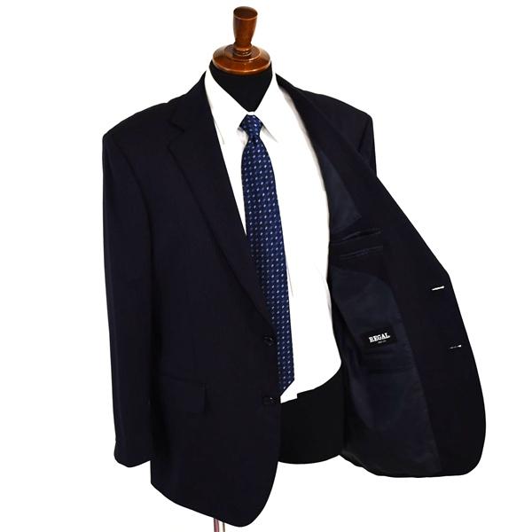 リーガル 2パンツ 2つボタン シングルスーツ XL BE6 ブラック ストライプ 袖口4つ釦 開き見せ A20R5257 合物 春秋 6XB062 | REGAL | 01