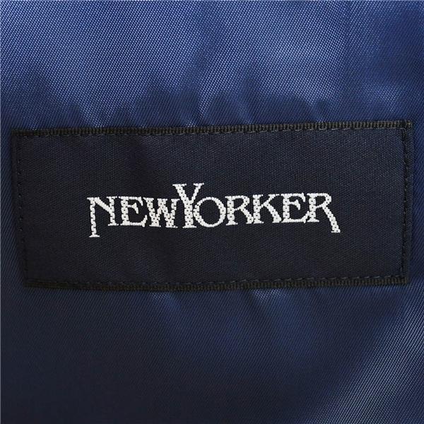 ニューヨーカー 2つボタン シングルスーツ L AB6 ダークネイビー ストライプ ノータック 11-07-2110-75-46 夏物 春夏 薄手 6XB065 | NEWYORKER | 03