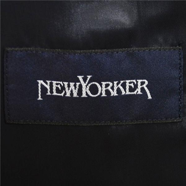 ニューヨーカー 2つボタン シングルスーツ L AB6 ダークネイビー ストライプ 袖口4つ釦 開き見せ 16-07-9127-75-46 合物 春秋 6XB066 | NEWYORKER | 03