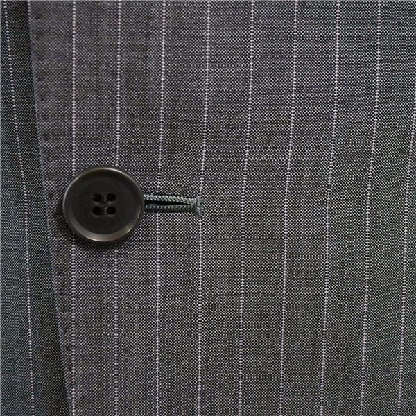 ニューヨーカー モヘア混 シルク混 2つボタン シングルスーツ L AB6 ダークグレー ストライプ 16-07-9127-75-46 合物 春秋 6XB067 | NEWYORKER | 02