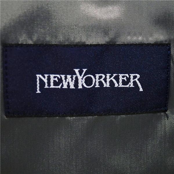 ニューヨーカー モヘア混 シルク混 2つボタン シングルスーツ L AB6 ダークグレー ストライプ 16-07-9127-75-46 合物 春秋 6XB067 | NEWYORKER | 03