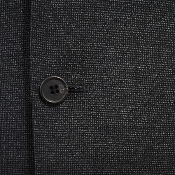 美品 ニューヨーカー 2つボタン シングルスーツ M A6 ダークグレー バーズアイ ノータック 開き見せ 16-08-3103-04-36 合物 春秋 6XB068 | NEWYORKER | 02