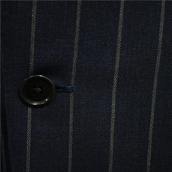 BEAMS F 伊製 ロロピアーナ生地 段返り 3つボタン シングルスーツ S A4 ダークネイビー ストライプ 2117-1463-264-J 夏物 春夏 6XB071 | BEAMS F | 02