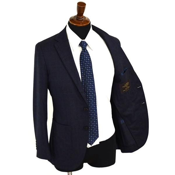 ユナイテッドアローズ 伊製生地 段返り 3つボタン シングルスーツ S A4 ダークネイビー グレンチェック 3122-110-1197 春夏 6XB072 | UNITED ARROWS | 01