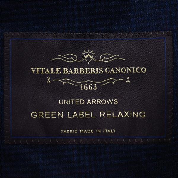 ユナイテッドアローズ 伊製生地 段返り 3つボタン シングルスーツ S A4 ダークネイビー グレンチェック 3122-110-1197 春夏 6XB072 | UNITED ARROWS | 04