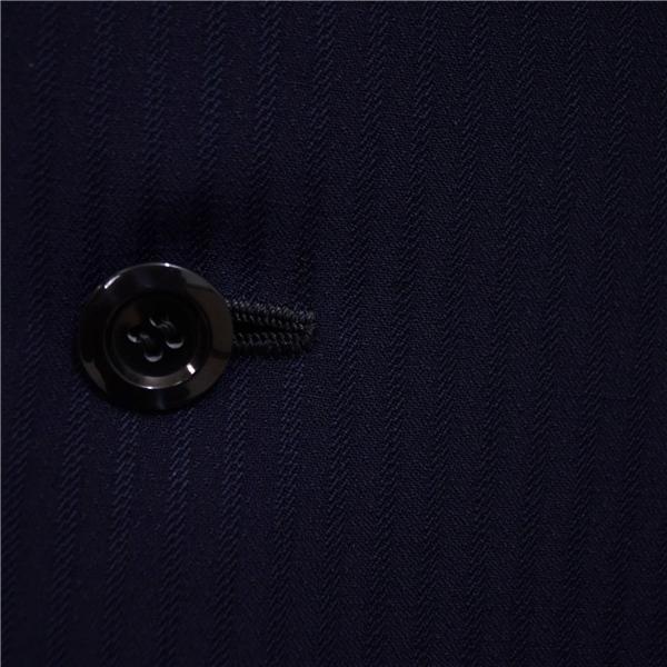 廣田洋服店 2つボタン シングルスーツ M AB5 ダークネイビー ストライプ ワンダーツ 袖口3つ 釦開き見せ 夏物 春夏 6XB078 | ブランド登録なし | 02