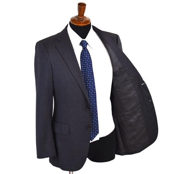 アローズ green label relaxing 2つボタン シングルスーツ M YA5 ダークグレー ストライプ ノータック 3199-161-6366 合物 春秋 6XB081 | green label relaxing | 01