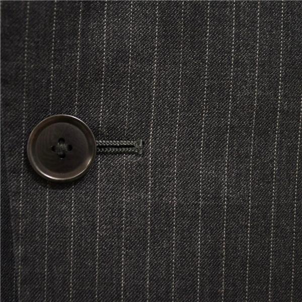 アローズ green label relaxing 2つボタン シングルスーツ M YA5 ダークグレー ストライプ ノータック 3199-161-6366 合物 春秋 6XB081 | green label relaxing | 02