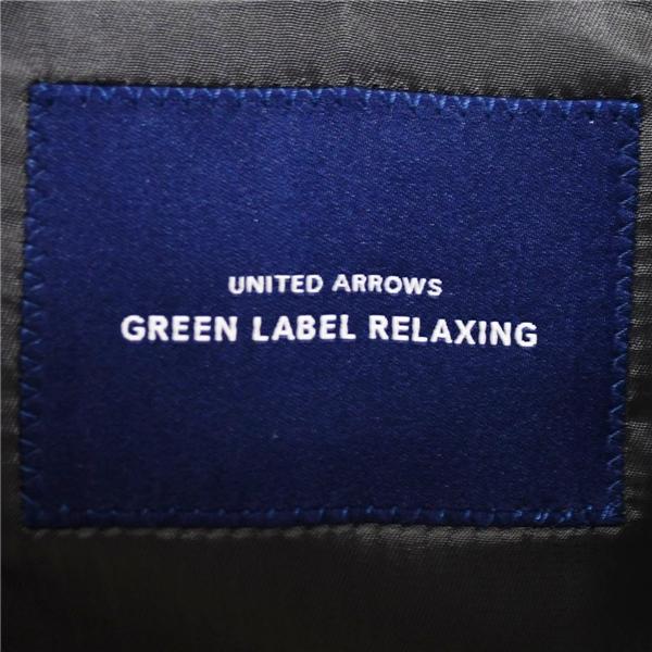 アローズ green label relaxing 2つボタン シングルスーツ M YA5 ダークグレー ストライプ ノータック 3199-161-6366 合物 春秋 6XB081 | green label relaxing | 03