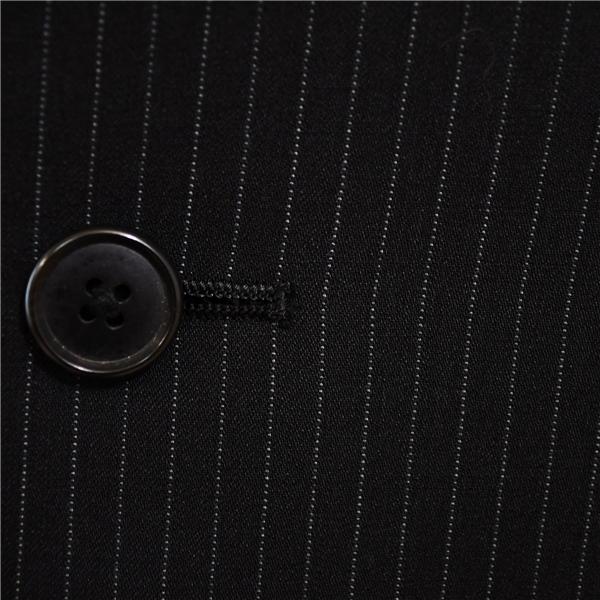 五大陸 gotairiku 3つボタン シングルスーツ M A6 ブラック ストライプ 袖口4つ釦 開き見せ SP-GO-LA-0502 夏物 春夏 薄手 6XB085 | gotairiku | 02