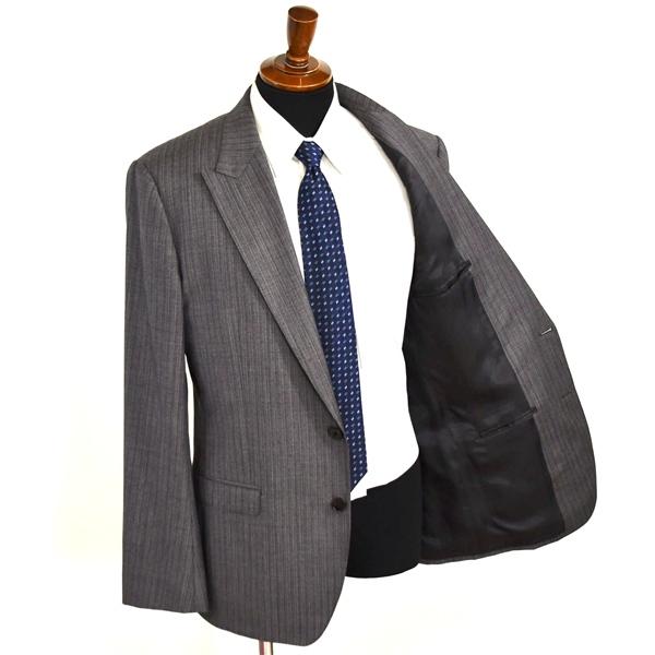 DOLCE ＆ GABBANA 2つボタン シングルスーツ XL A8 ダークグレー ストライプ 袖口4つ釦 開き見せ G1PRCT 合物 春秋 6XB094 | DOLCE&GABBANA | 01