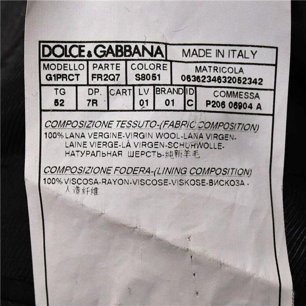 DOLCE ＆ GABBANA 2つボタン シングルスーツ XL A8 ダークグレー ストライプ 袖口4つ釦 開き見せ G1PRCT 合物 春秋 6XB094 | DOLCE&GABBANA | 05