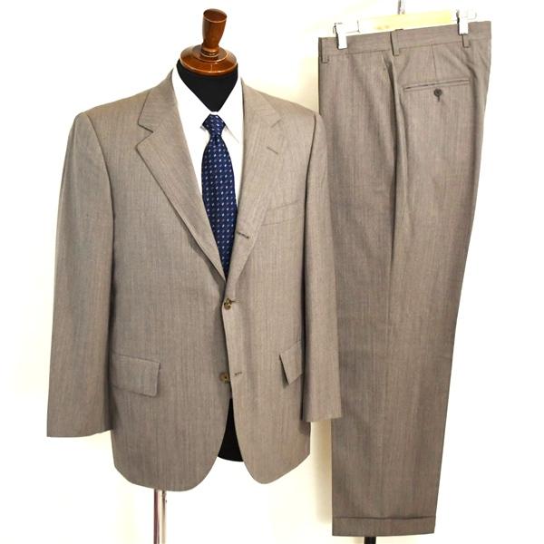 ブルックスブラザーズ 段返り 3つボタン シングルスーツ M AB4 ダークグレー ストライプ ノータック 19-04-2614-33-55 夏物 春夏 6XB095 | BROOKS BROTHERS