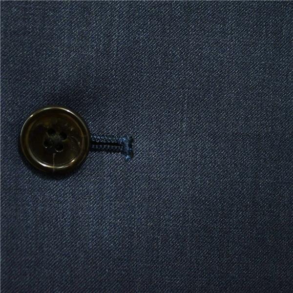 コムサイズム 2つボタン シングルスーツ L A6 ダークネイビー ノータック 袖口4つ釦 開き見せ 47-01ST02 合物 春秋 6XB096 | COMME CA ISM | 02