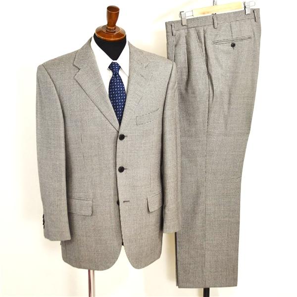 リーガル 3つボタン シングルスーツ M AB5 ダークグレー 千鳥格子 袖口4つ釦 開き見せ 0040151-H 合物 春秋 6XB097 | REGAL