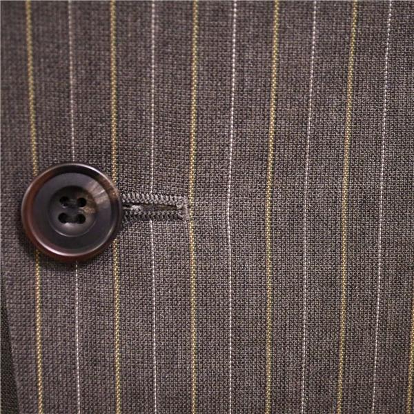 美品 JamesAnderson 2パンツ 2つボタン シングルスーツ M AB4 ダークグレー ストライプ 袖口3つ釦 開き見せ 5998 夏物 春夏 6XB098 | ブランド登録なし | 02