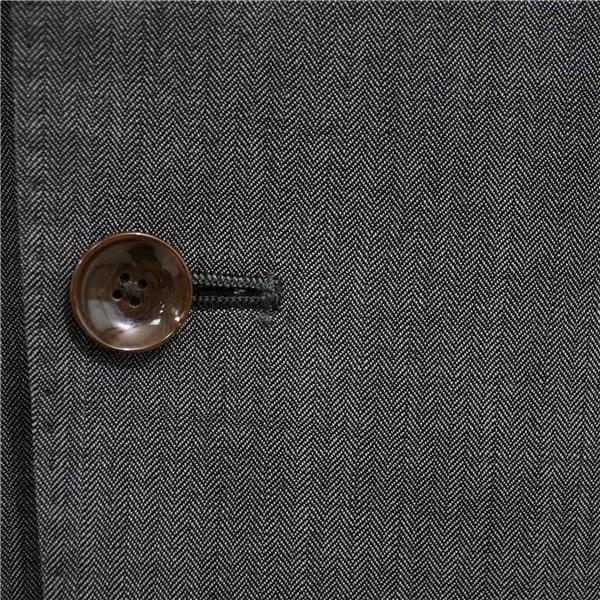 パーソンズ フォーメン 3ピース 2つボタン シングルスーツ M AB6 ダークグレー ストライプ ノータック 開き見せ PFM003 合物 春秋 6XB100 | PERSON'S(ファッション) | 02