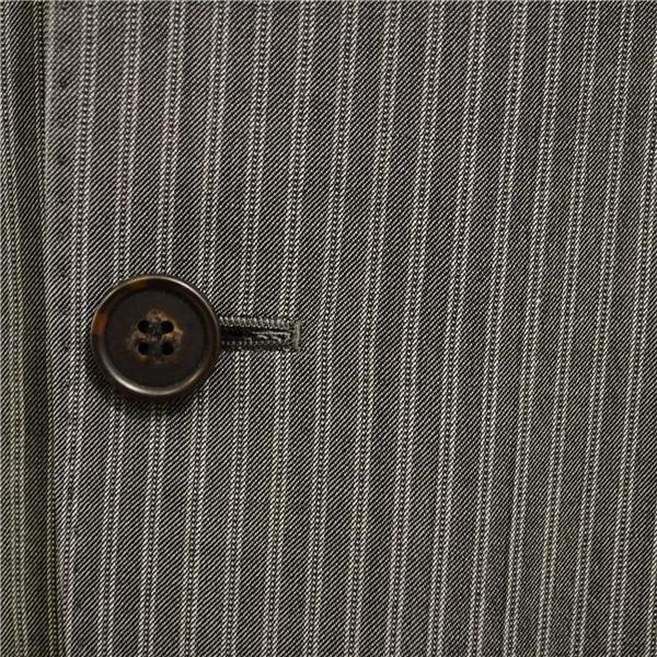 伊製 エルメネジルドゼニア シルク混生地 2つボタン シングルスーツ L AB7 ダークグレー ストライプ ノータック MS50062 夏物 春夏 6XB105 | ZEGNA | 02