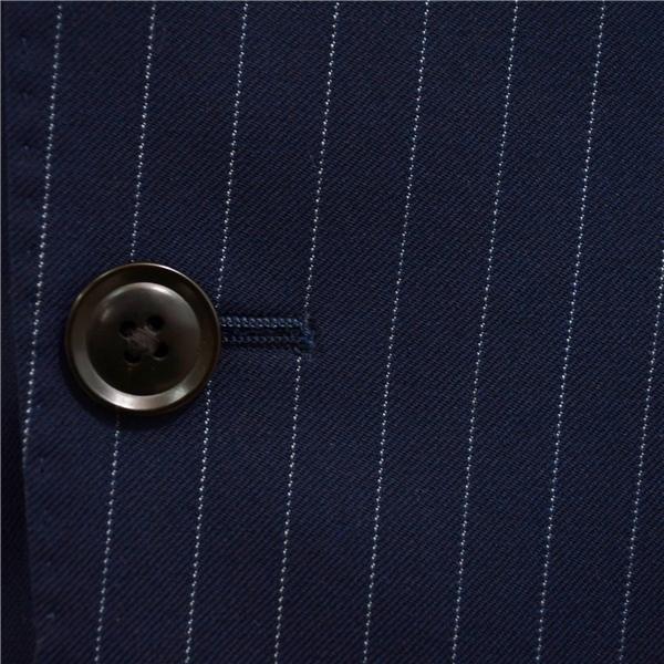 Mr.JUNKO 2パンツ 2つボタン シングルスーツ M A5 ダークネイビー ストライプ ノータック 本切羽 YMJK71000-23 合物 春秋 6XB109 | ブランド登録なし | 02