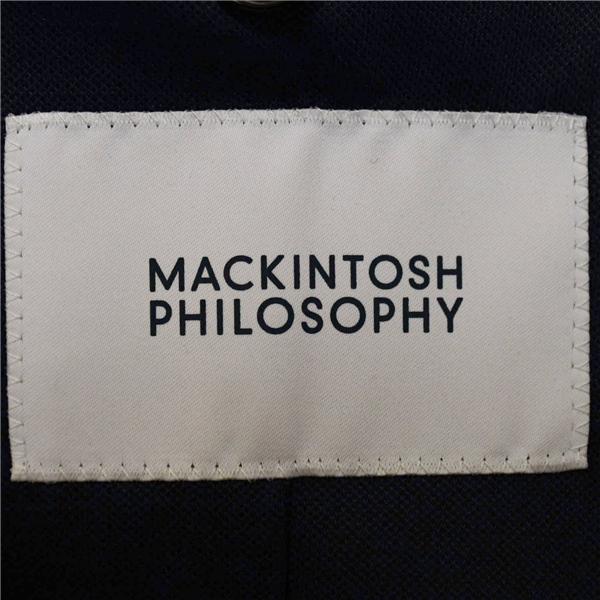 美品 マッキントッシュ フィロソフィー 2つボタン シングルスーツ L Y7 ダークネイビー ノータック H1E34-350-29 夏物 春夏 薄手 6XC001 |  | 03