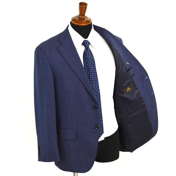 ONLY 2つボタン シングルスーツ M AB5 ダークネイビー 千鳥格子 ノータック 袖口4つ釦 開き見せ 45913 夏物 春夏 薄手 6XC012 | ONLY | 01