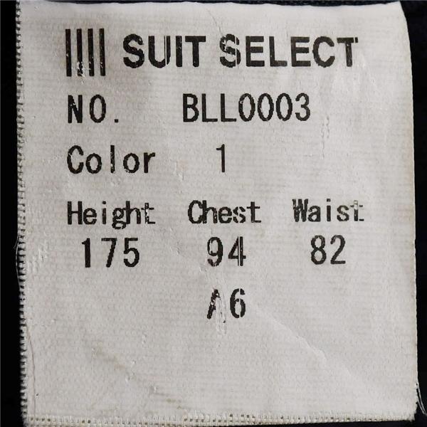 スーツセレクト 2つボタン シングルスーツ M A6 ダークネイビー ストライプ ノータック 袖口4つ釦 開き見せ BLL0003 夏物 春夏 6XC017 | SUIT SELECT | 04