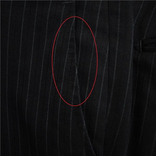 スーツセレクト 2つボタン シングルスーツ M A6 ダークネイビー ストライプ ノータック 袖口4つ釦 開き見せ BLL0003 夏物 春夏 6XC017 | SUIT SELECT | 06