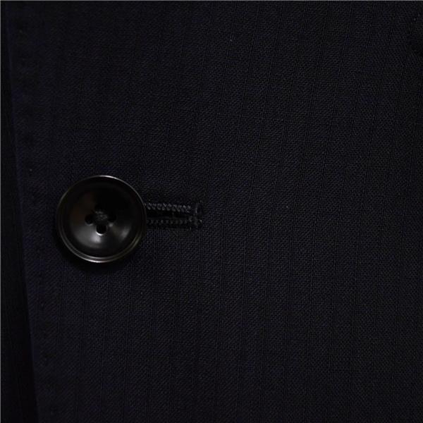 美品 スーツセレクト 2つボタン シングルスーツ M A6 ダークネイビー ストライプ ノータック BLRP1852 夏物 春夏 薄手 6XC028 | SUIT SELECT | 02