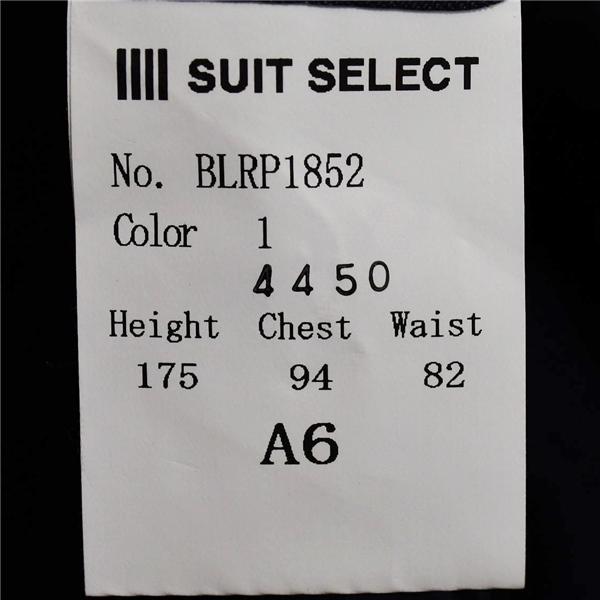 美品 スーツセレクト 2つボタン シングルスーツ M A6 ダークネイビー ストライプ ノータック BLRP1852 夏物 春夏 薄手 6XC028 | SUIT SELECT | 04