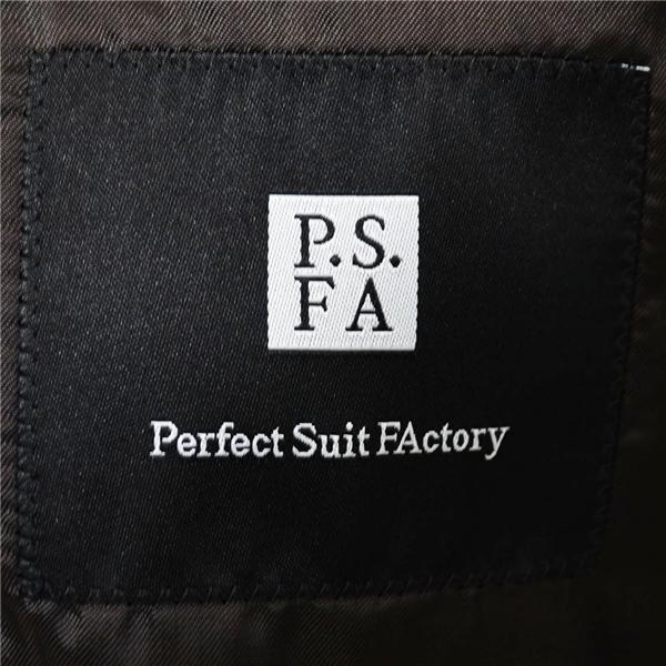 P.S.FA 2つボタン シングルスーツ XL A8 ダークグレー ウインドペン ノータック 袖口4つ釦 開き見せ 20293820-88 夏物 春夏 薄手 6XC042 | Perfect Suit FActory | 03