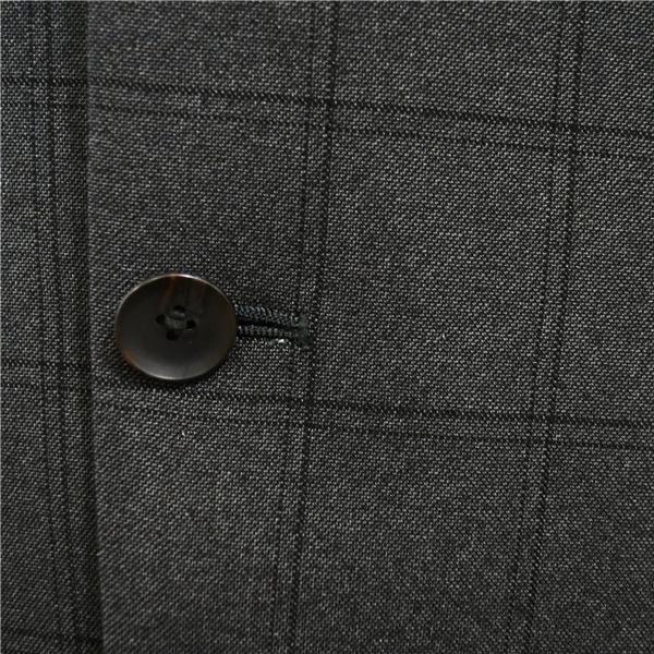 P.S.FA 2つボタン シングルスーツ XL A8 ダークグレー ウインドペン ノータック 袖口4つ釦 開き見せ 29154734-15 夏物 春夏 薄手 6XC043 | Perfect Suit FActory | 02