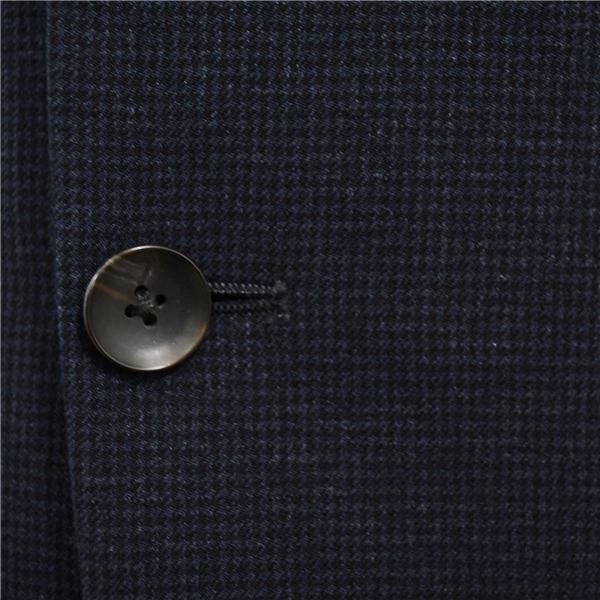 P.S.FA 2つボタン シングルスーツ XL A8 ダークネイビー 千鳥格子 ノータック 袖口4つ釦 開き見せ 29154734-15 夏物 春夏 6XC044 | Perfect Suit FActory | 02