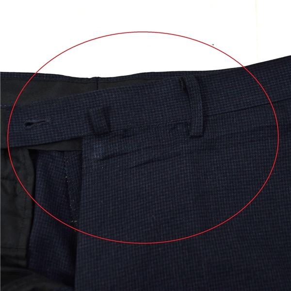 P.S.FA 2つボタン シングルスーツ XL A8 ダークネイビー 千鳥格子 ノータック 袖口4つ釦 開き見せ 29154734-15 夏物 春夏 6XC044 | Perfect Suit FActory | 06