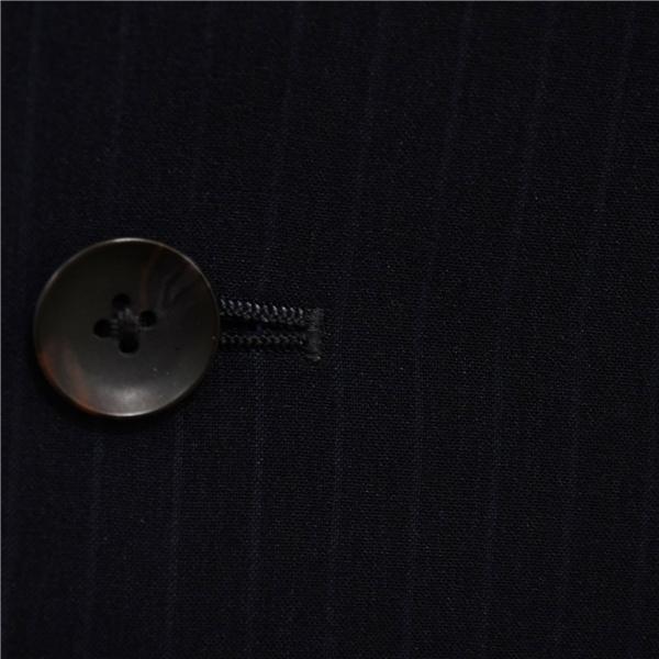 P.S.FA 2つボタン シングルスーツ XL A8 ダークネイビー ストライプ ノータック 袖口4つ釦 開き見せ 11250720-88 夏物 春夏 薄手 6XC045 | Perfect Suit FActory | 02