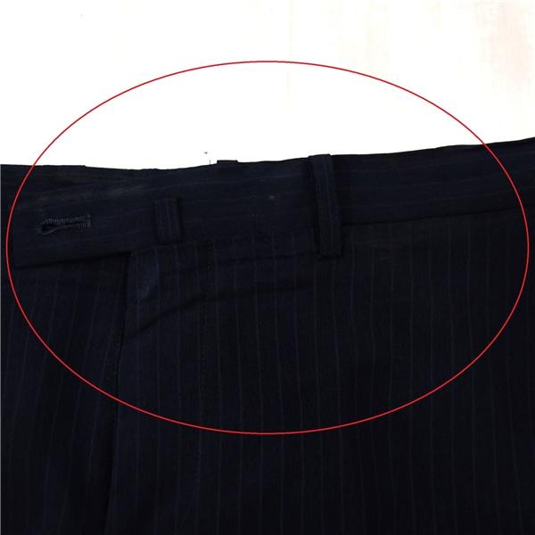 P.S.FA 2つボタン シングルスーツ XL A8 ダークネイビー ストライプ ノータック 袖口4つ釦 開き見せ 11250720-88 夏物 春夏 薄手 6XC045 | Perfect Suit FActory | 04