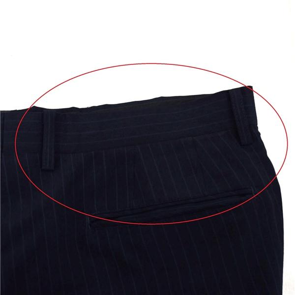 P.S.FA 2つボタン シングルスーツ XL A8 ダークネイビー ストライプ ノータック 袖口4つ釦 開き見せ 11250720-88 夏物 春夏 薄手 6XC045 | Perfect Suit FActory | 05