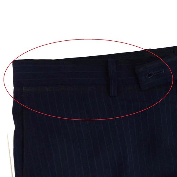 P.S.FA 2つボタン シングルスーツ XL A8 ダークネイビー ストライプ ノータック 袖口4つ釦 開き見せ 11250720-88 夏物 春夏 薄手 6XC045 | Perfect Suit FActory | 06