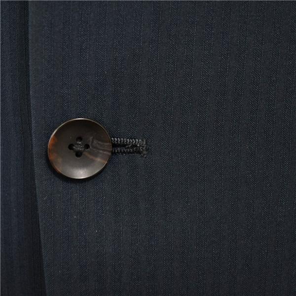 P.S.FA 2つボタン シングルスーツ XL A8 ダークネイビー ストライプ ノータック 袖口4つ釦 開き見せ 11250921-85 夏物 春夏 薄手 6XC046 | Perfect Suit FActory | 02