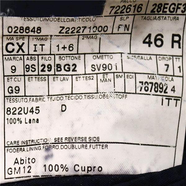 GUCCI 3つボタン シングルスーツ M Y6 ブラック ストライプ ノータック 袖口4つ釦 開き見せ 28EGF3 合物 春秋 6XC051 | GUCCI | 04