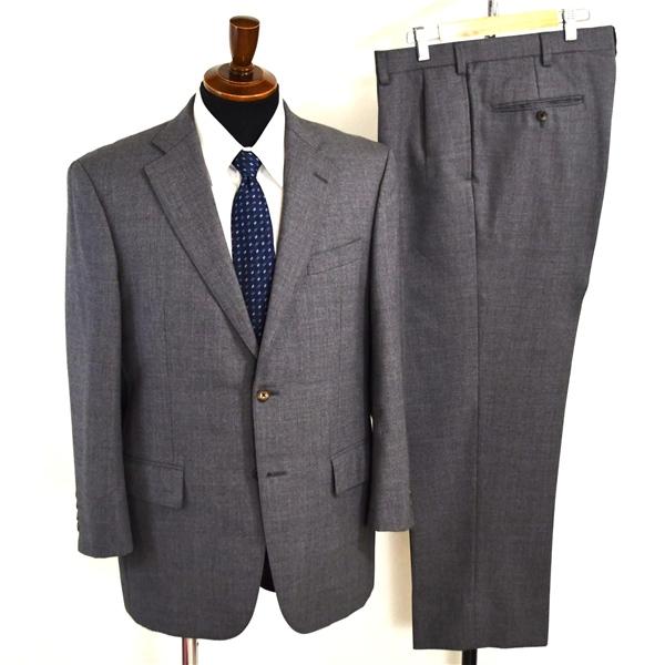 Jプレス 2つボタン シングルスーツ M AB5 ダークグレー ツータック 袖口4つ釦 開き見せ J.PRESS 586 合物 春秋 6XC052 | J.PRESS